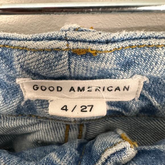 Good American Good Classic Straight Slim High Rise Stretch Jeans Light Wash 4/27 - Picture 7 of 9